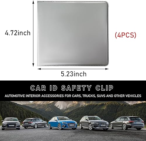 Miniatura 10 de Ziciner 2 soportes para registro y seguro de automóvil, 5.2 x 4.7 pulgadas, organizador de cuero prémium con cierre, soporte esencial para