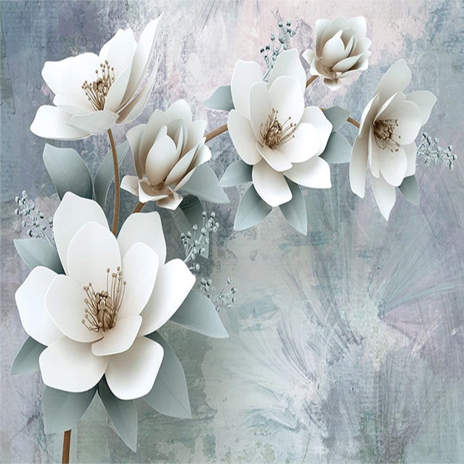 Foto Muurschildering Behang 3D Vintage Bloemen Moderne Woonkamer Slaapkamer Tv Achtergrond Muurschildering Fotobehang Home Decor 350 cm × 250 cm