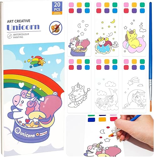 Miniatura 7 de TWWDE AUG Libros de pintura con agua, libro para colorear de acuarela para niños de 4 a 8 años, libro de pintura de acuarela para niños pequeños,