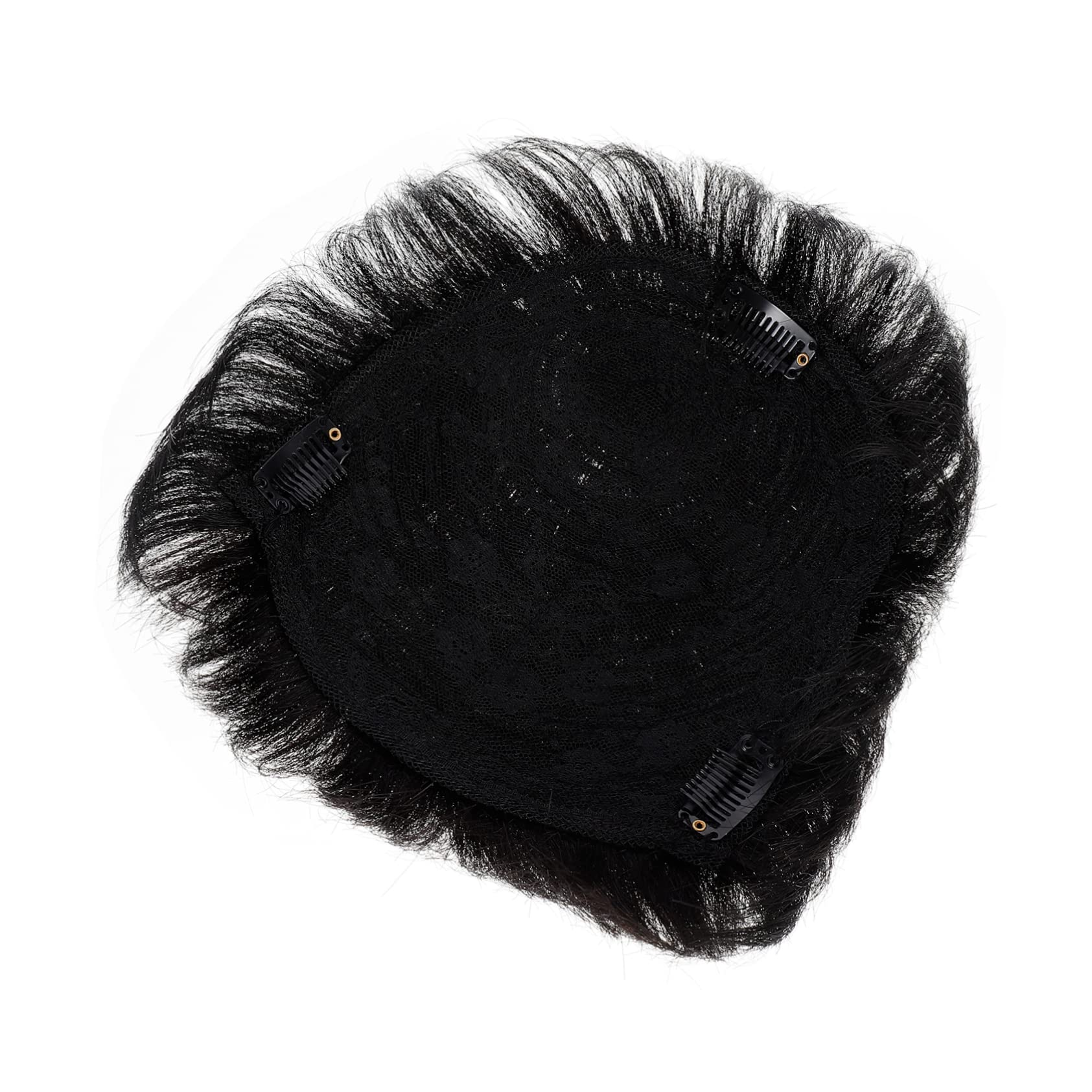 DOITOOL 2pezzi Uomini Extension Clip Naturale Per Infoltimento Parrucca Sostitutiva Per Testa Calva Naturale Uso Quotidiano e Eventi Formali