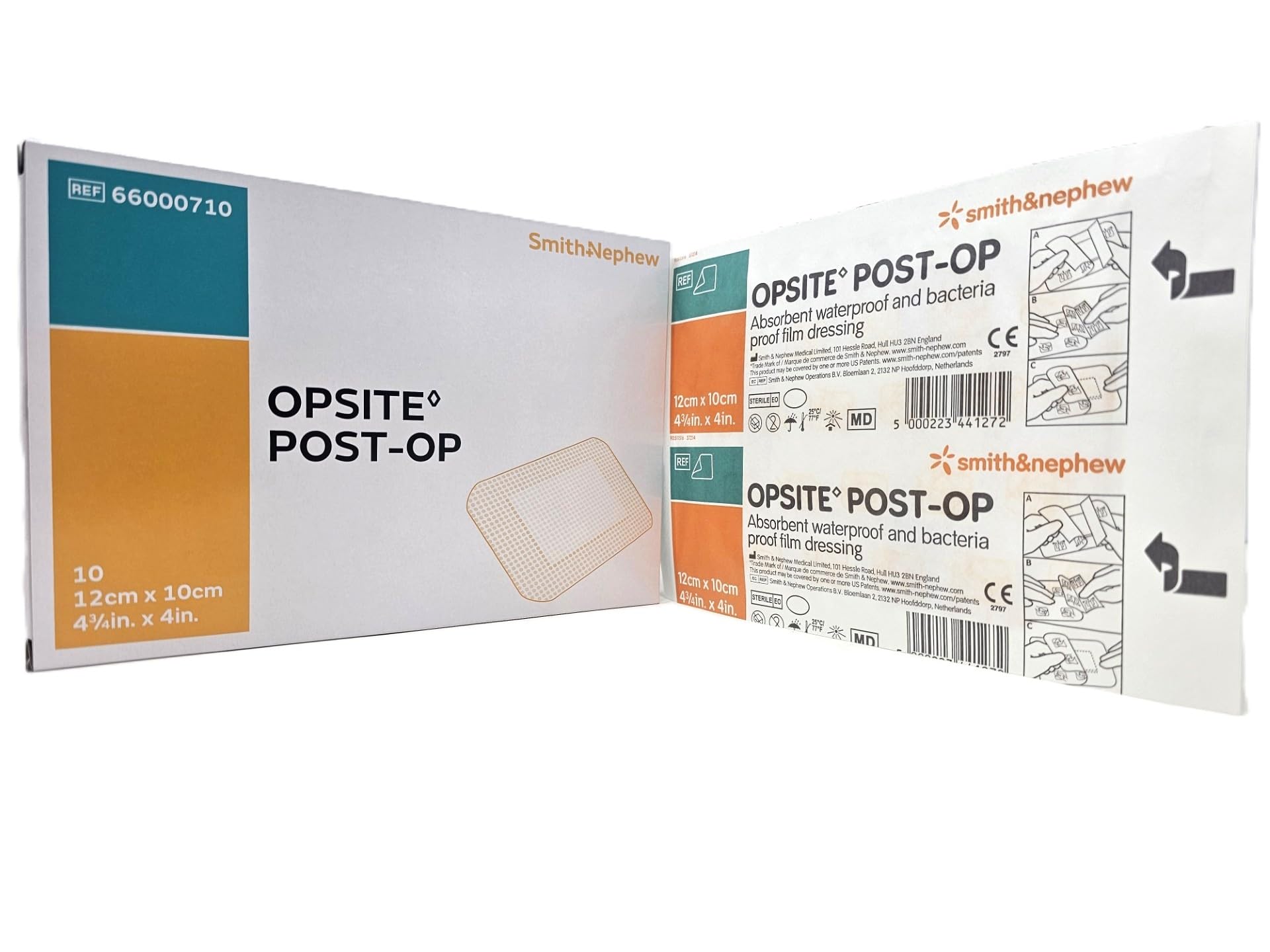 Smith & Nephew Transparent Film Dressing with Pad OpSite Rectangle 4-3/4 X 4" Sterile (#66000710, Sold Per Box)