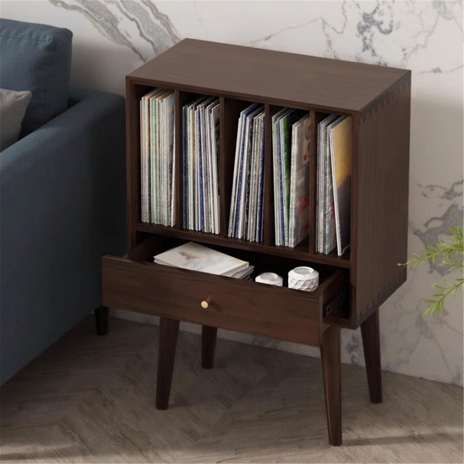 Ufficio Mobile for dischi in vinile con cassettiera da soggiorno Scaffale porta dischi
