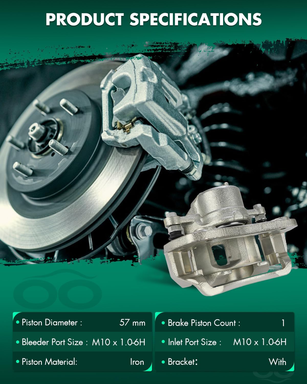 SCITOO Front Left+Right Brake Calipers With Bracket 19B2998 19B2999 For Hyundai For Elantra 07-10 For Hyundai Sonata 06-10 For Kia Magentis 07-10 For Kia Optima 06-10 For Kia Soul 10-13