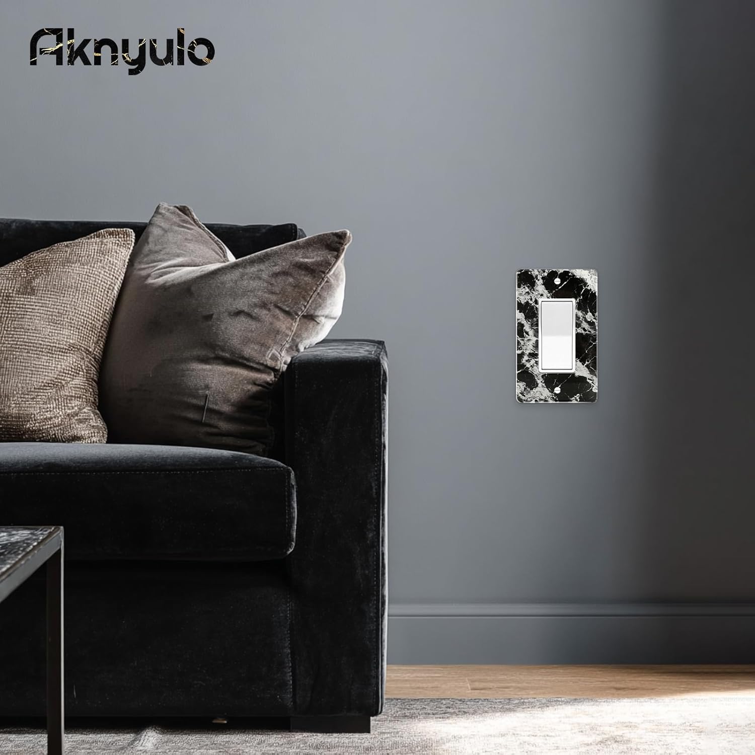 Black White Marble Pattern Acrylic Switch Plates And Outlet Covers Wall Plates Light Switch Cover Plate Acrylic Decorative Outlet Switch Cover Wall Plate Outlet Cover