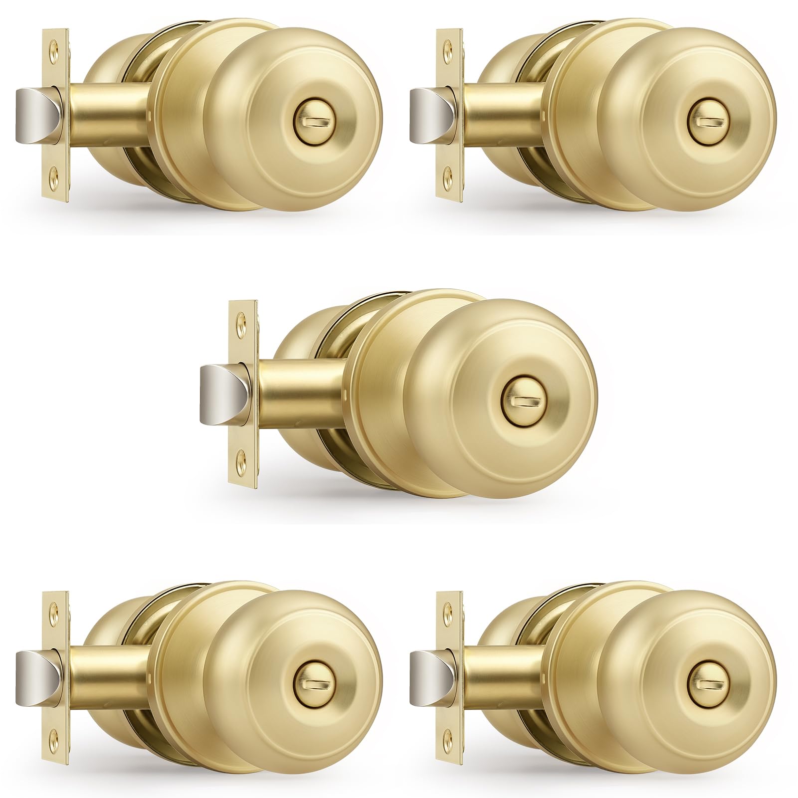 Probrico Gold Dummy Door Knobs - 2 Pack -20