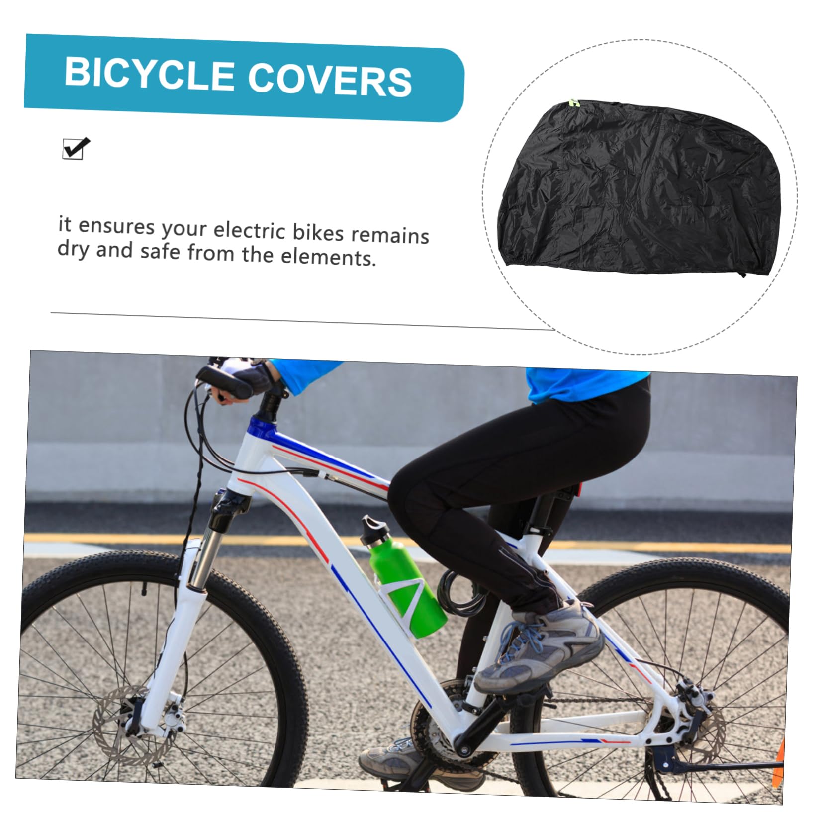 TOYANDONA Copertura Per Biciclette Oxford Protezione Uv e Polvere Per Bici Elettriche Scooter e Tricicli Adatta Per Ed