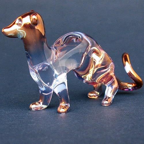 Miniatura 4 de Ferret Figurine of Hand Blown Glass