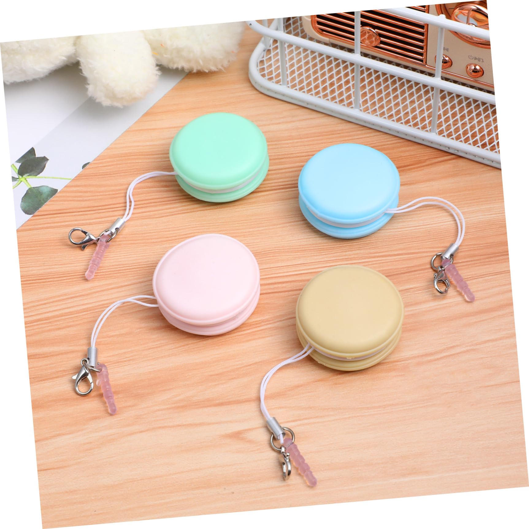 Nettoyeur D'écran Macaron 4 Pièces Silicone PP avec Lanière