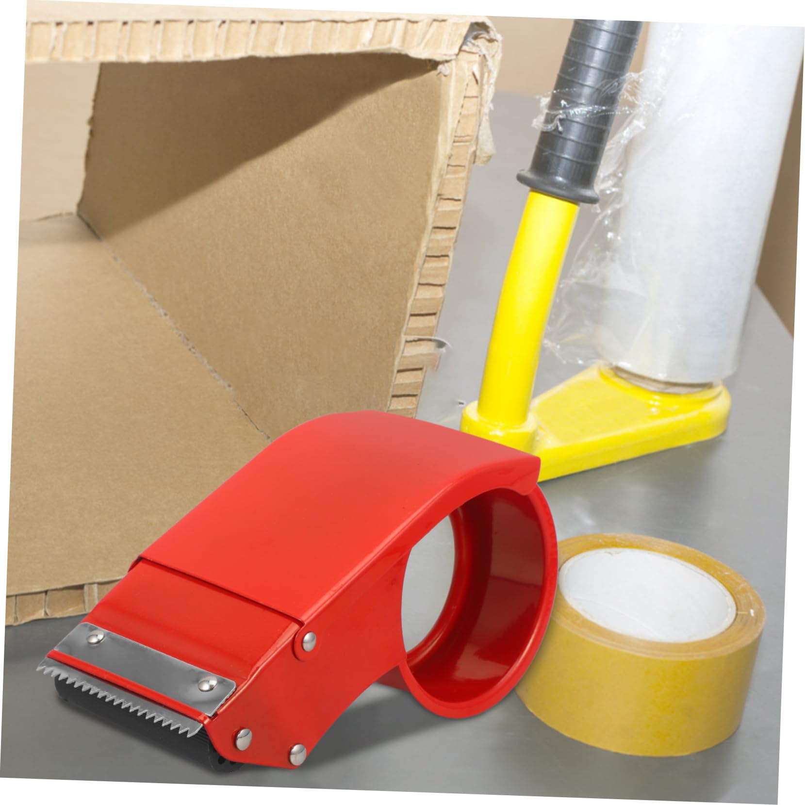 4stücke Tape Dispenser Für Büro Und Zuhause Tragbarer Klebebandspender Mit Cutter Robuster Abroller Für Versand Und Bastelprojekte Praktisches Elegantes Design