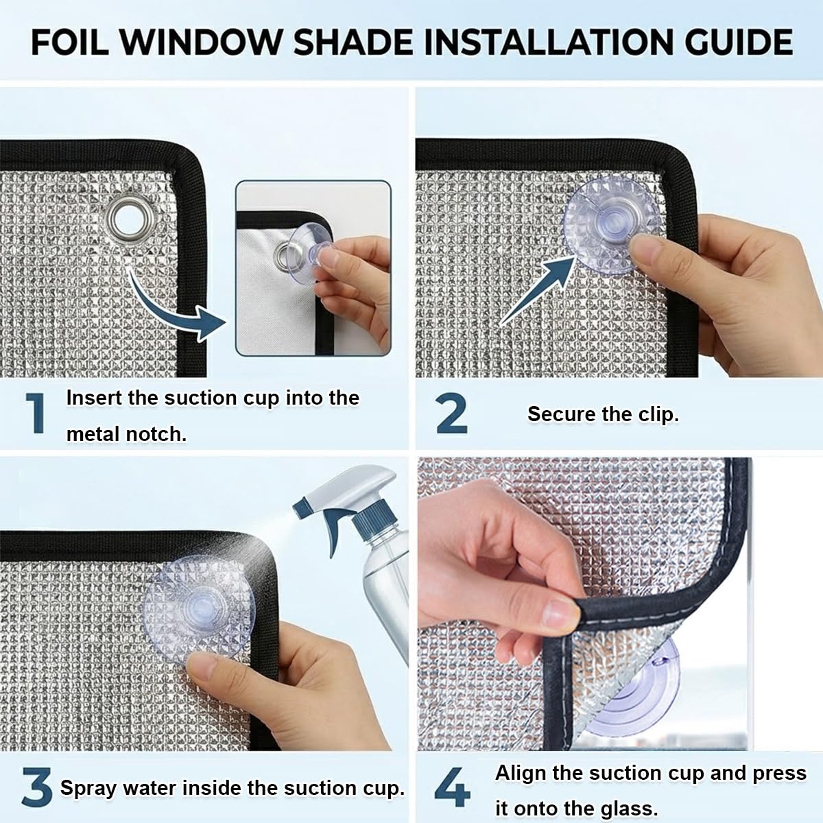 Film Isolation Fenetre avec Ventouse, 8mm Film Thermique Protection Solaire Réfléchissant, Store Occultant Isolant Anti-UV Double Couche pour Garage, Toit Ouvrant, Camping-Car(130x250cm)