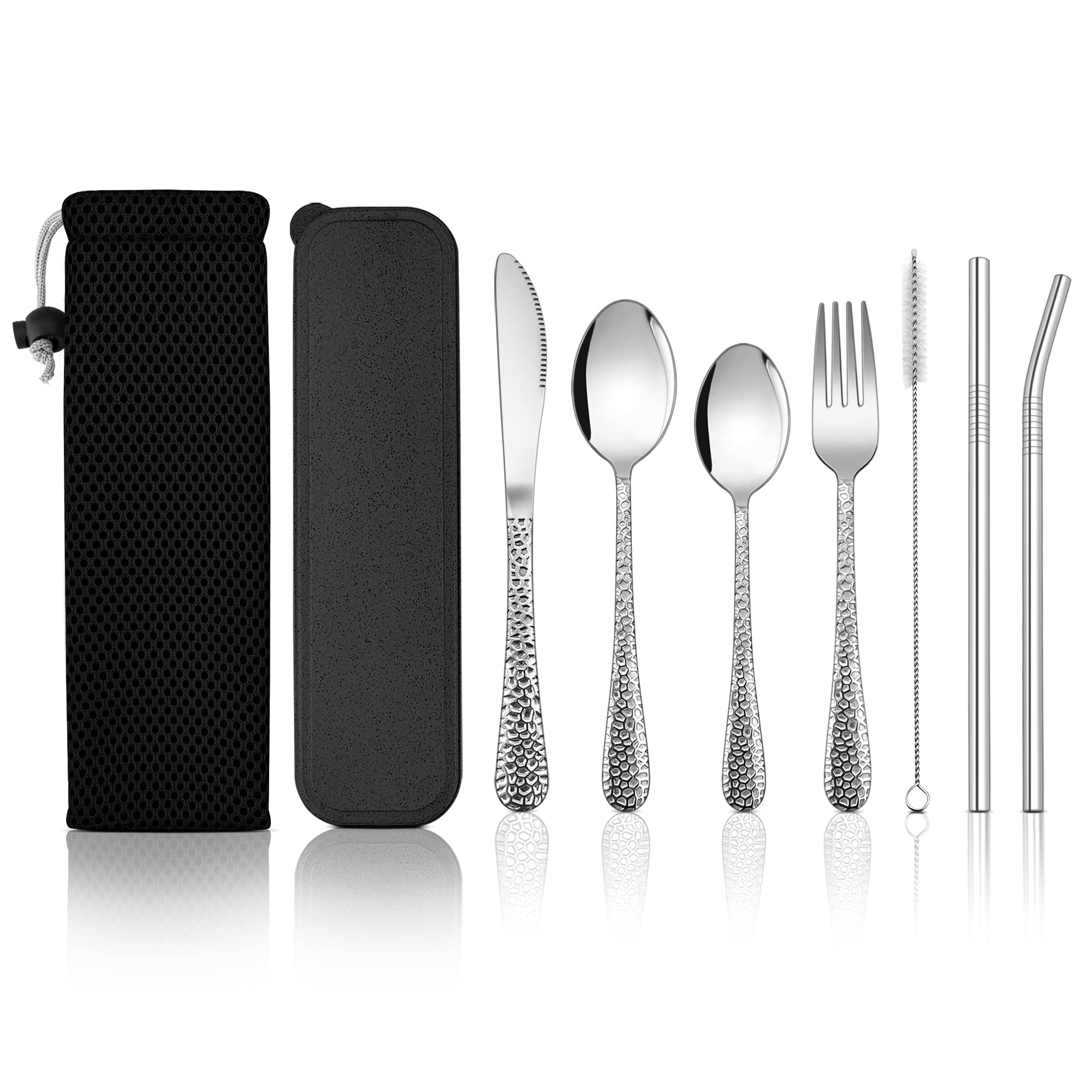 Cubiertos Camping Kit Odoland Kit Cubiertos Acero Inoxidable Odoland - 13 Piezas Para 2 Personas, Camping Y Picnic Camping Gas Portatil Infernillo Portatil Gas