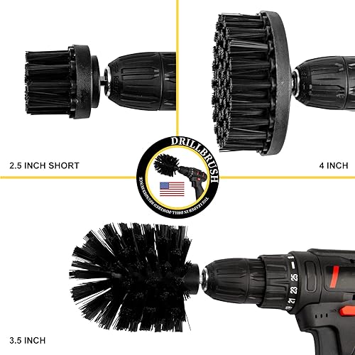 Miniatura 3 de Juego de accesorios de cepillo de taladro cepillo de taladro adecuado para superficies de baño lechada piso bañera ducha azulejos cocina y automóvil