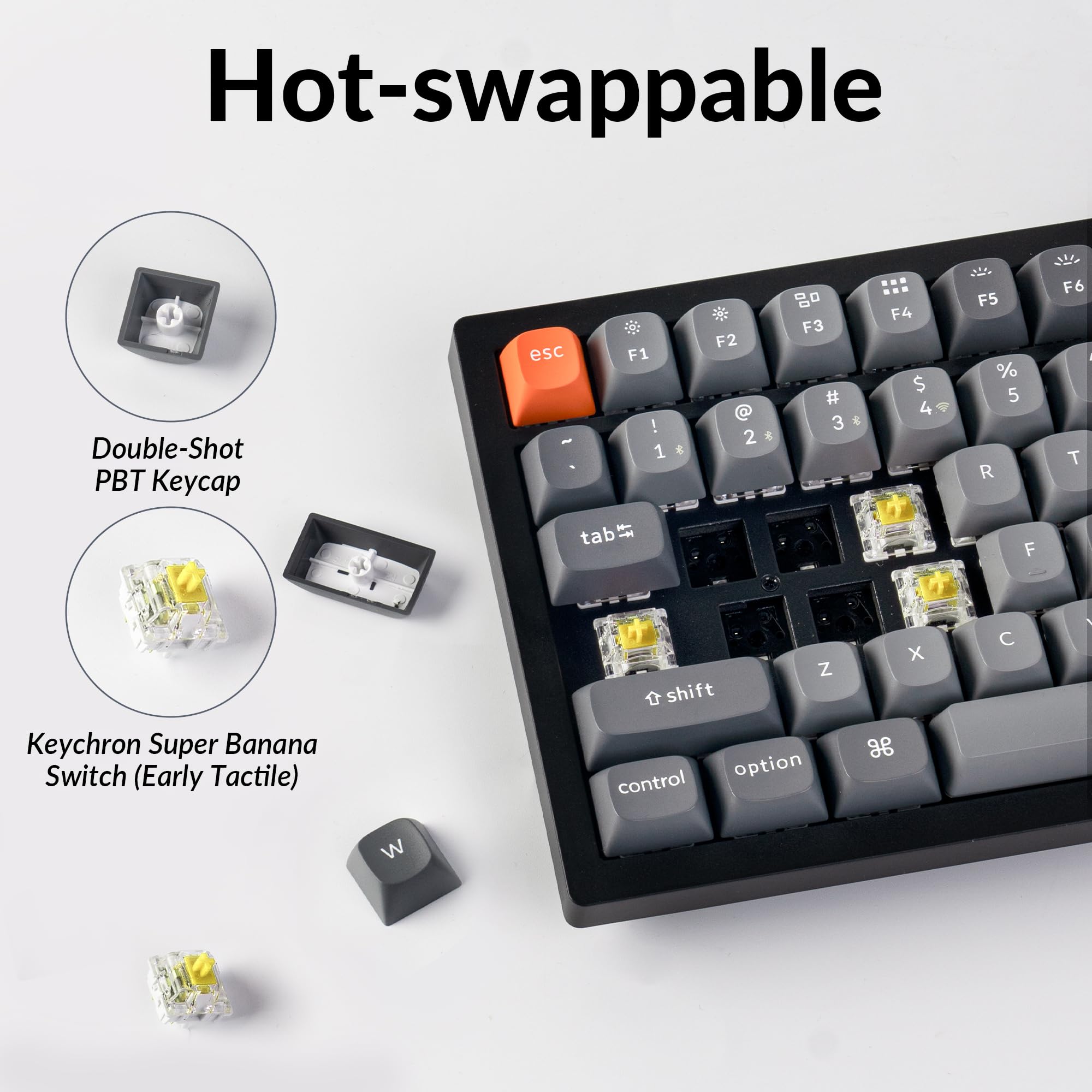 Amazon | Keychron K4 Maxワイヤレスメカニカルキーボード 96