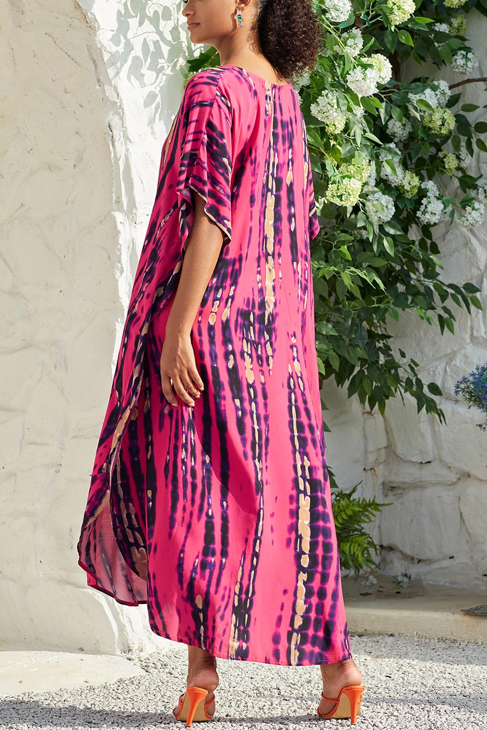 Cárdigan Largo Caftán Kimono para Mujer Bohemio Ropa de Salón Vestido de Playa de Gran Tamaño