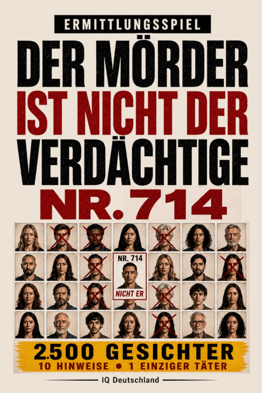 Der Täter ist nicht Verdächtiger Nr. 714: 10.000 Gesichter, 10 Hinweise, 1 Täter – Interaktives Krimi-Rätselbuch mit Beobachtung, Logik und Deduktion (Der Täter ist unter ihnen)