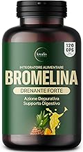 Bromelina Forte Drenante - 5000 GDU/g, Bromelina, PURA da Ananas, Drenante Forte, Azione Anticellulite e Detox, Bromelina Plus Drenante Gambe, Made in Italy