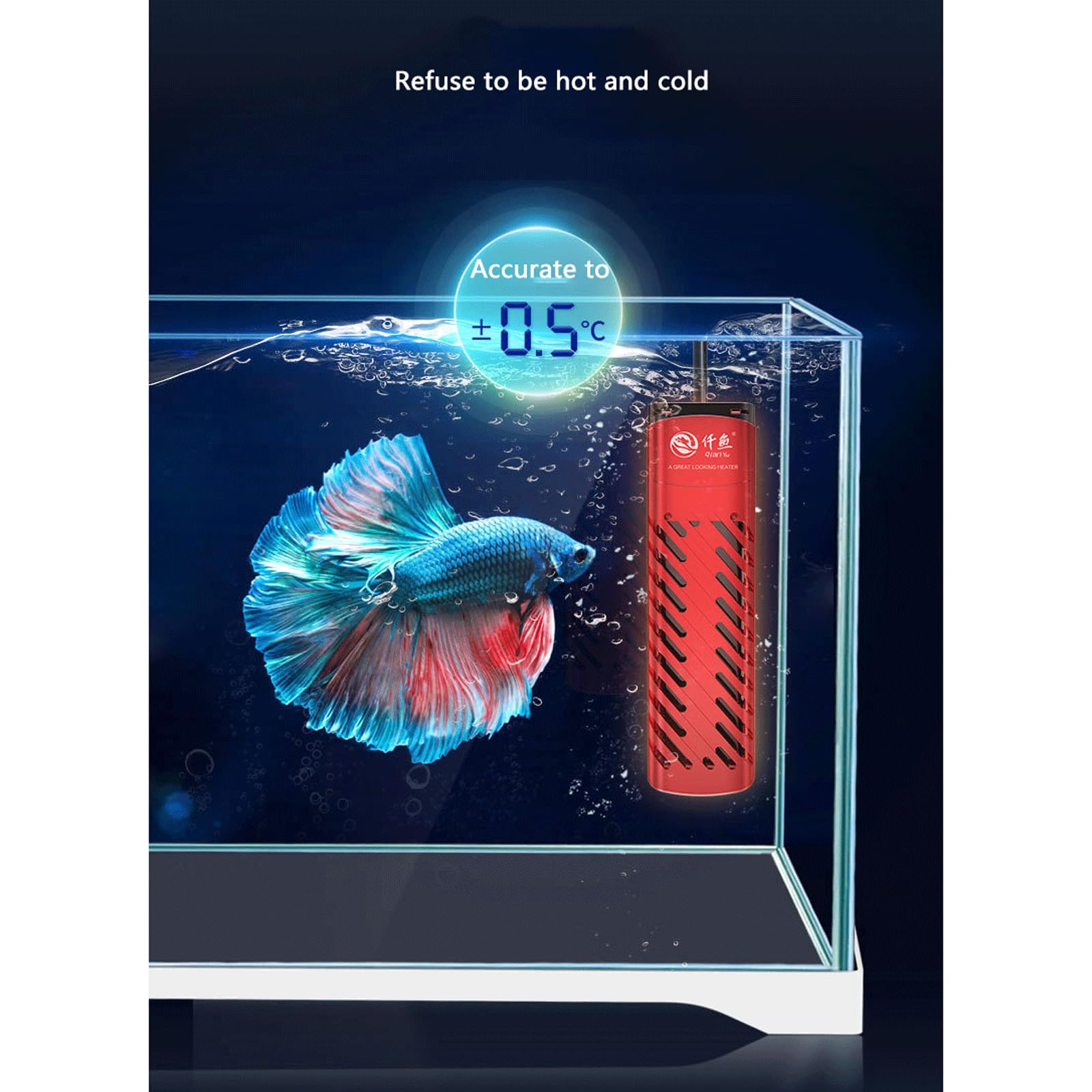Riscaldatore a Risparmio energetico per Acquario Domestico, Inverter, riscaldatore a Risparmio energetico, Temperatura costante Automatica e Potenza Elevata, 1200 W (800 W)