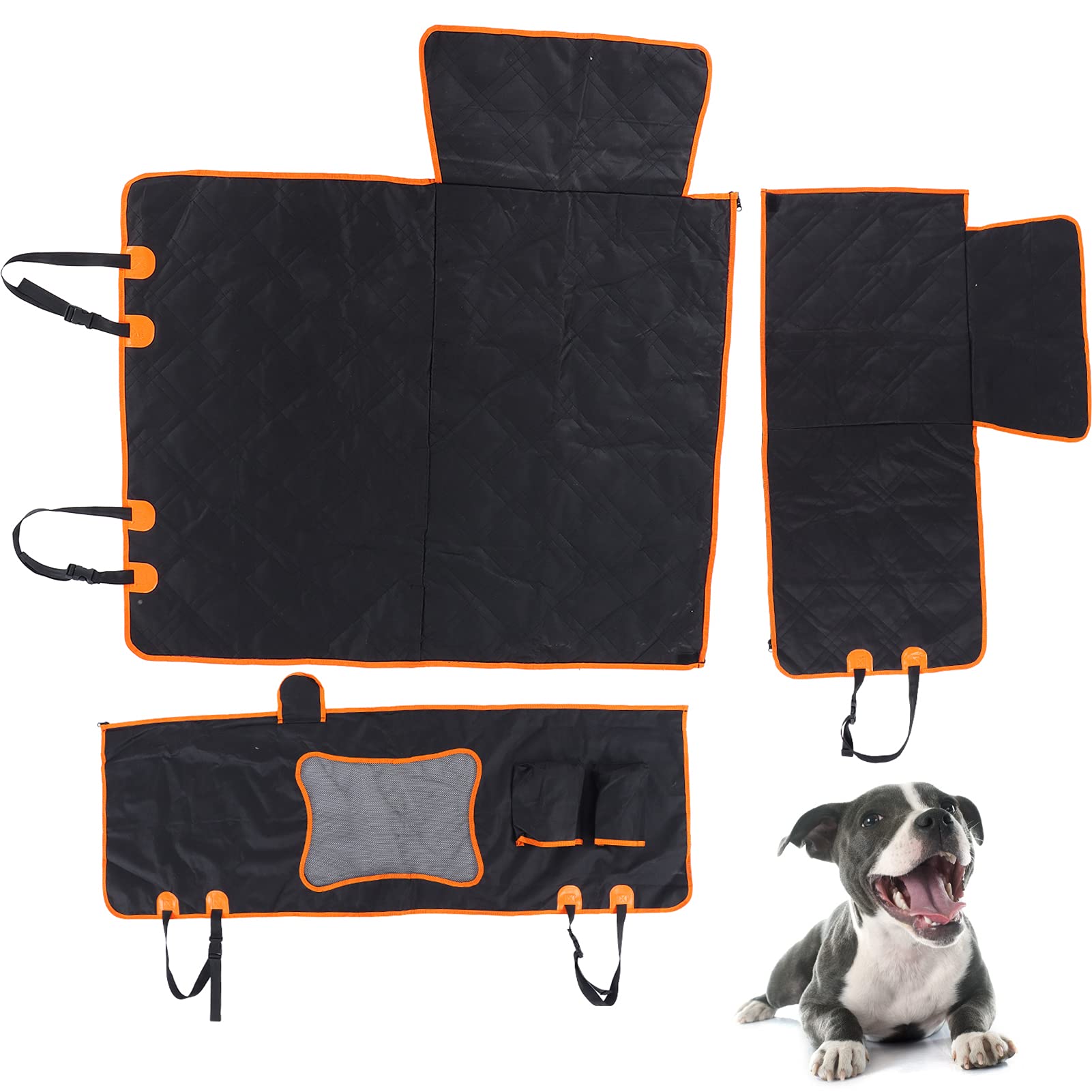 Greensen Protección de Maletero para Perro, Funda de Coche para Perro, Funda de Asiento Trasero para Perros, Maletero Y Parachoques de Suciedad, Arañazos Y Pelo para Coches, Camiones Y SUV 147x137cm