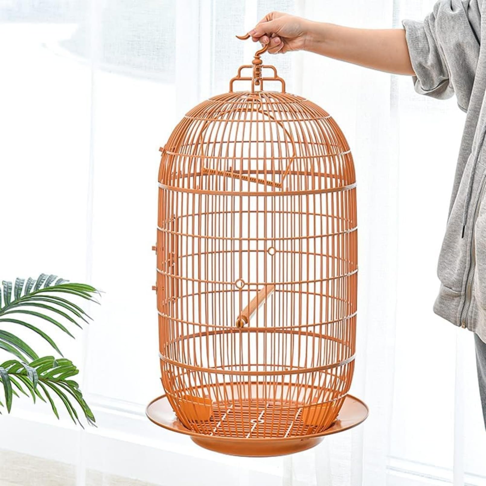 Amazon | FEXIFY 鳥かご 鳥ケージ バードケージ 大型 40cm 取っ手付き
