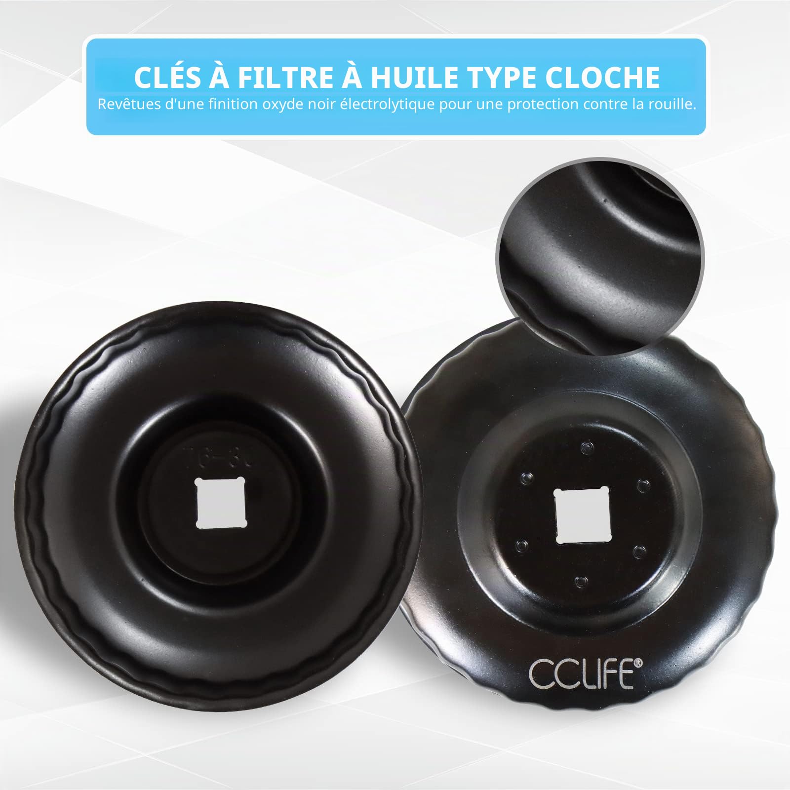 Lot de 15 cloches pour filtres à huile, clés pour filtre à huile, outils