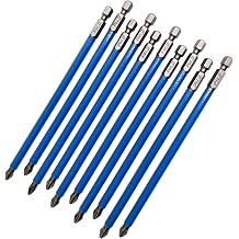 XMHF 10Pcs Anti Slip Phillips Cross Slot PH2 Screwdriver Bit Set 1/4 Inch Hex Shank 150mm Length S2 Steel with Magnetic Tip for Power Screwdriver Drill Impact Driver Kit Tools