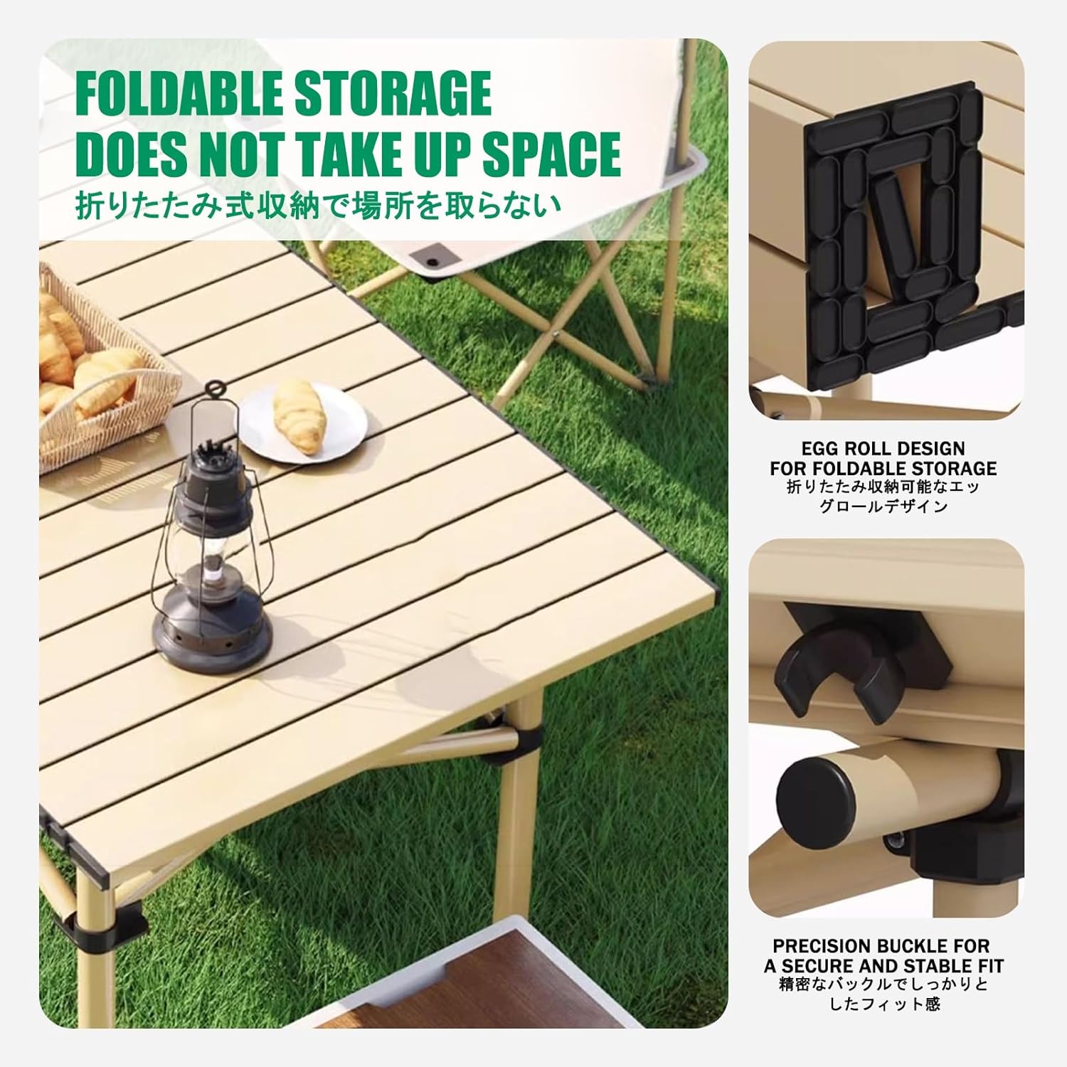 Foldable Camping Table Set with Chair，Picnic Outdoor Table & Stool Chair Set，Suitable for Outdoor Gardens, Fishing, Camping, Festivals and Other Occasions.(Black,95CM+2 Chairs)