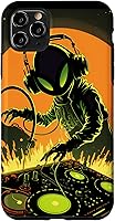 Vista 1 de iPhone 11 Pro Max EDM Alien Rave Astronaut Alien DJ, Alien DJing in Space Case