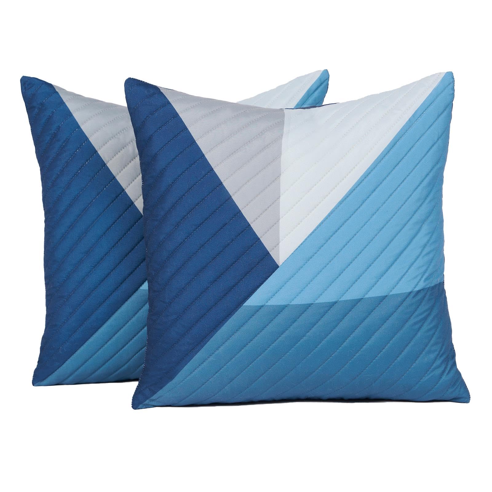 Ohs Navy Cushion Covers 45 X 45, Abstract Pinsonic Super Soft Sofa Cushion Covers For Living Room Bedrooms Decorative Square Throw Pillows With Zipper - Set Of 2,