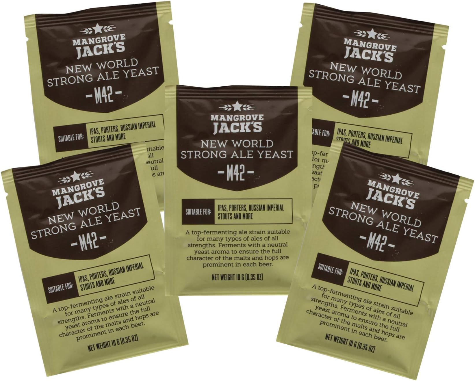 5X Mangrove Jack's Craft Series Yeast M42 New World Strong Ale (10g)
