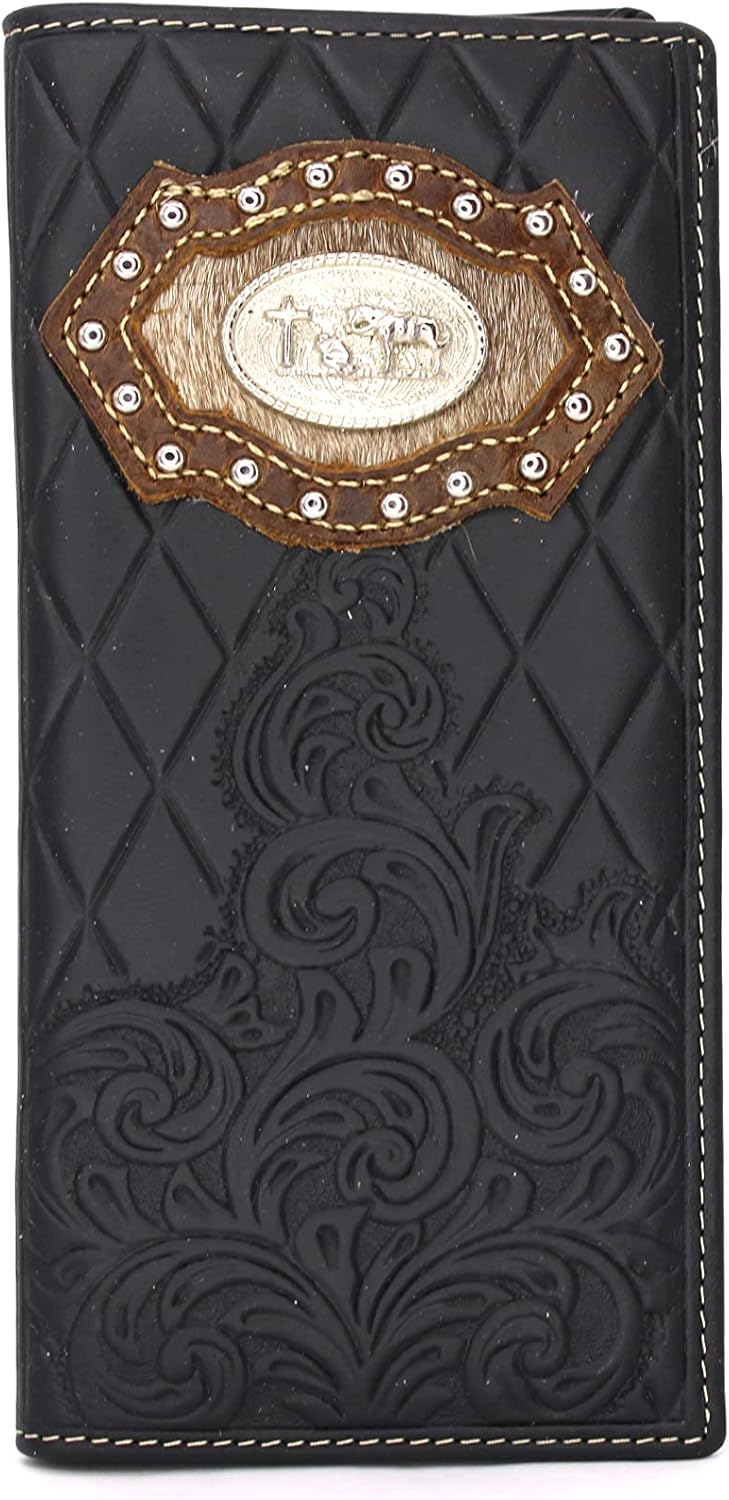 Amazon.com: West Star Texas Checkbook Wallet Bifold w w/o Cow Hair or ...