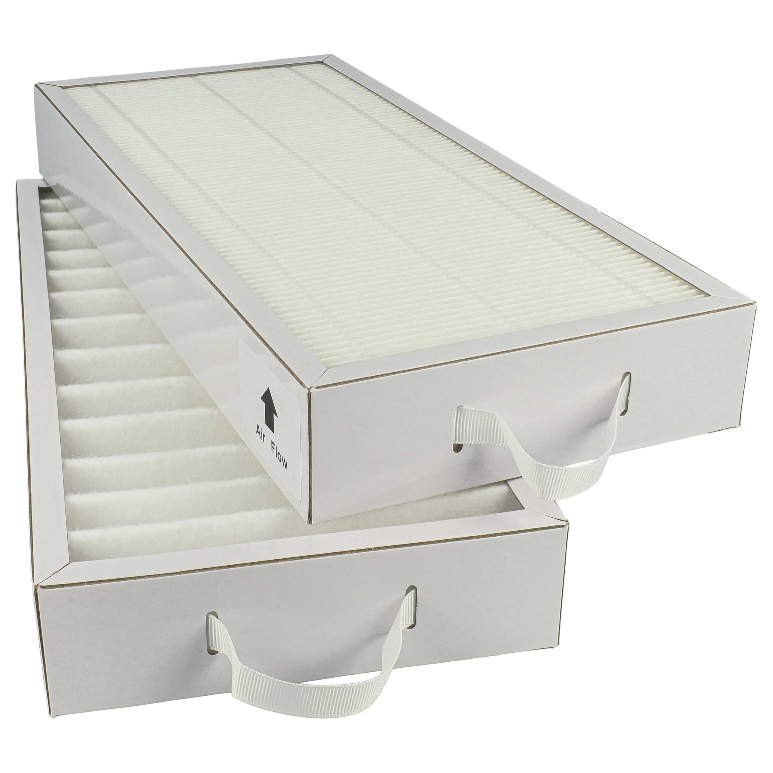 vhbw Filterset kompatibel mit Pluggit Avent P300N, AP300, P300 Lüftungsgerät - Luftfilter G4 / F7 (6 Stück), 35 x 16 x 4,5 cm, Weiß