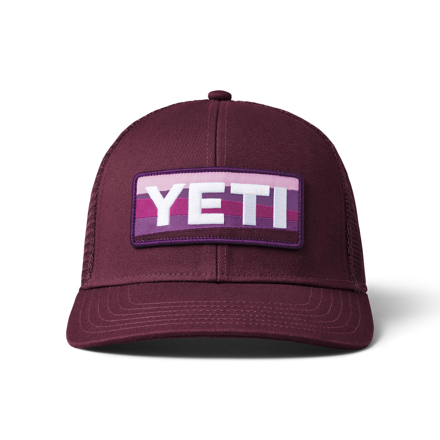 yetiSunrise Badge Mid Pro Trucker Hat, Plum