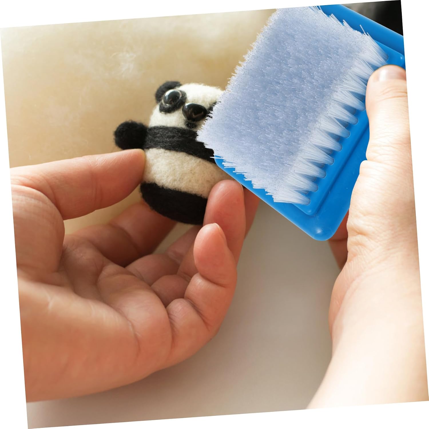 Gadpiparty Wool Felting Brush Cleaning Tool Plastic Needle Felting Pad for Embroidery Crafts Ergonomic Handle for Comfortable Use Versatile Crafting Utensil