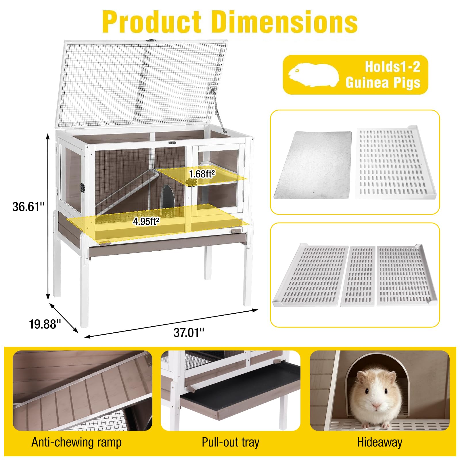 Guinea Pig Cage - Wooden Rabbit Hutch -6 Guinea Pig Cage - Wooden Rabbit Hutch -6
