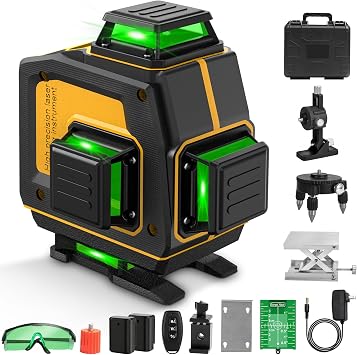 Laser Level 360 Self Leveling 4x360 16 Lines Cross Line 4D Green