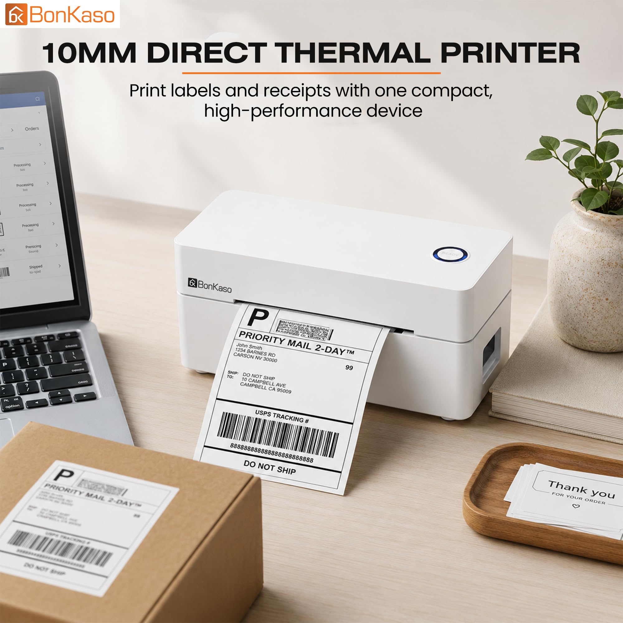 BonKaso Thermal Label Printer - Fast Shipping & Receipt Printing -2 BonKaso Thermal Label Printer - Fast Shipping & Receipt Printing -2