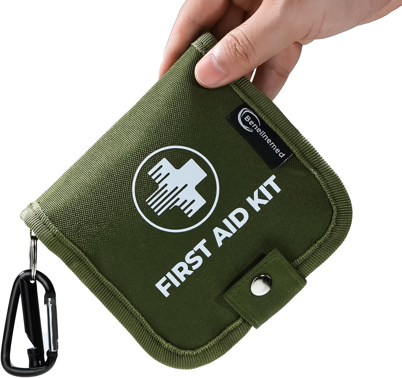 Mini First Aid Kit - 137 Piece Small Emergency Medical Kit for Home, Car, Travel, Camping & Outdoor Activities (Green)