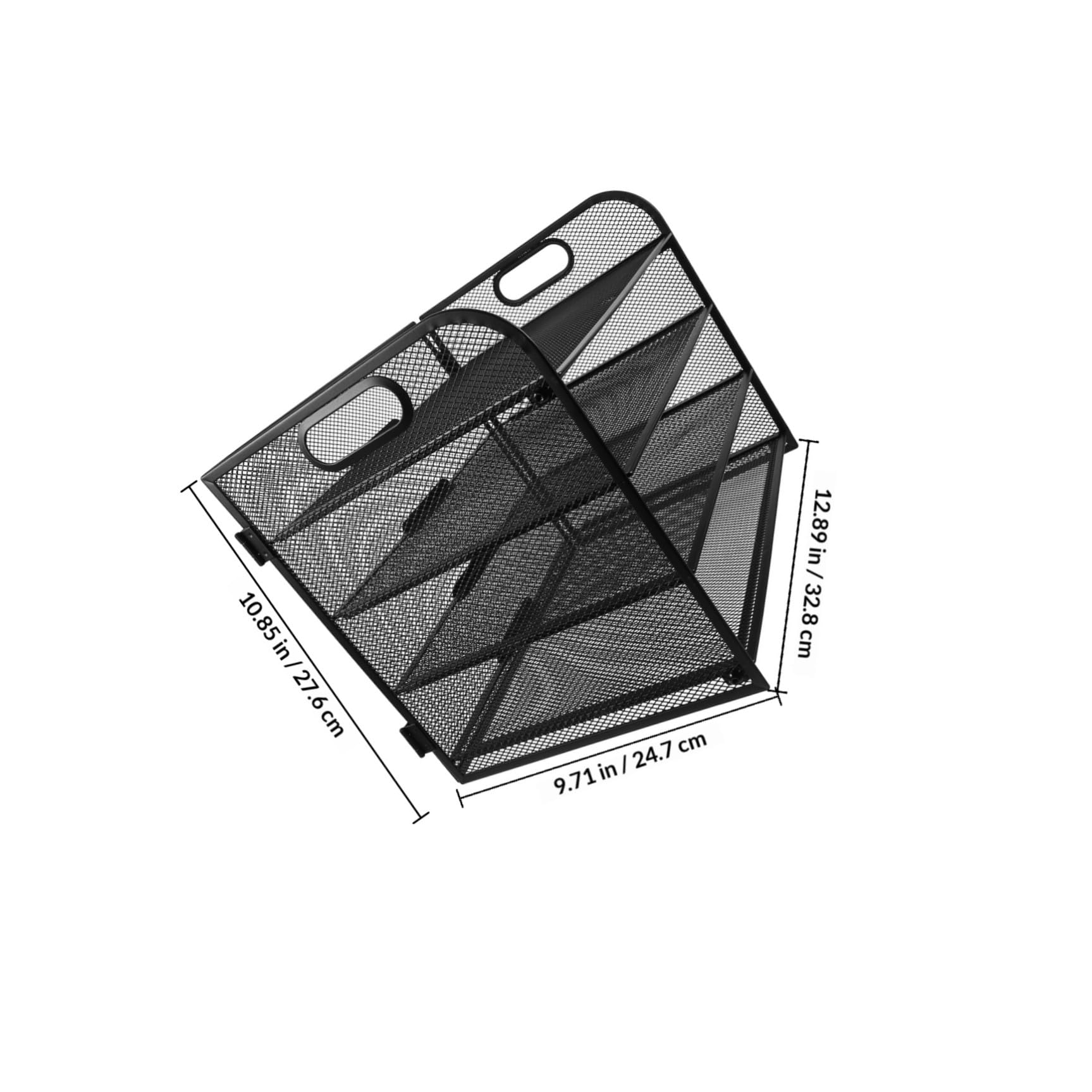 UKCOCO Organizzatore Documenti da Scrivania in Acciaio al Carbonio Nero con Quattro Livelli e Maniglie Ergonomiche per Ufficio e Casa