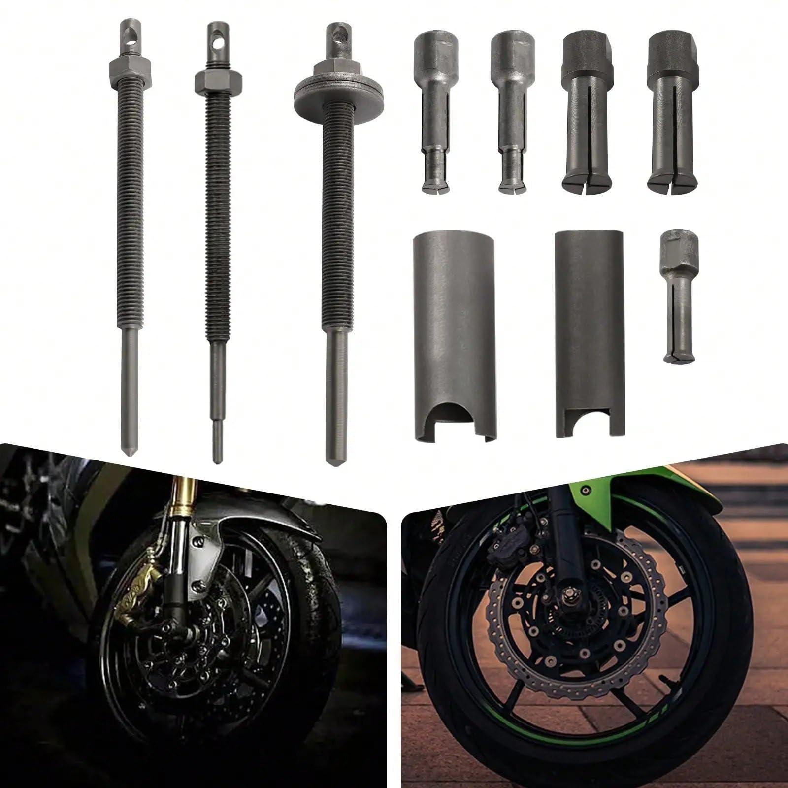 Extractor de Volante Motor Extractores de cojinetes internos de Motocicleta, Kit de Herramientas de extracción de cojinetes de 9-30mm, 8 Uds.