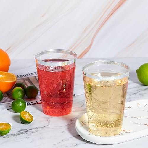 Vista 18 de Vplus Paquete de 150 vasos de plástico transparente reutilizables de 12 onzas, vasos desechables de plástico resistentes para fiestas, Navidad