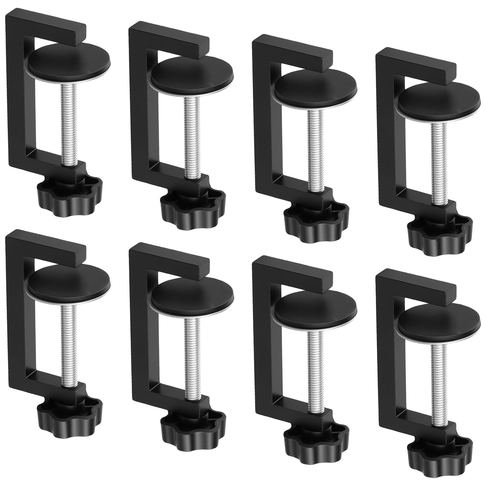 Cheungr Black 8 Pcs G Clamp For Woodworking, 10-57Mm Adjustable Screw Table Clamps For Diy Projects Carpentry Woodworking