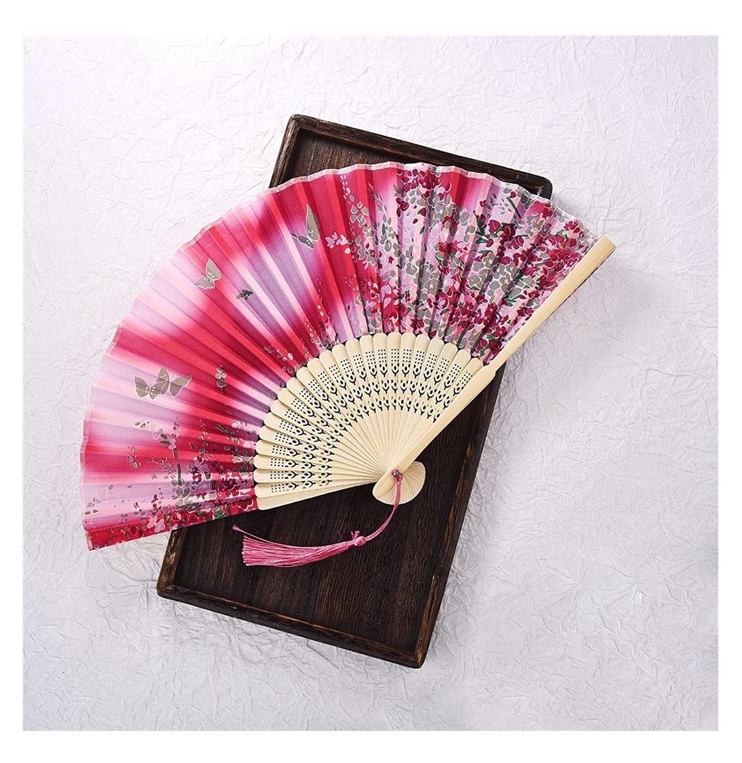 Display Fans Retro Chinese Japanese Bamboo Folding Fan Dance Hand Home Decoration Ornaments Hand Held(S)