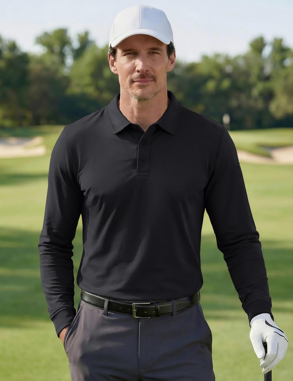 MAGNIVIT Men's Polo Shirts Long Sleeve Quick Dry Performance Shirt Military Tactical Army Combat Polo Shirts - Image 3