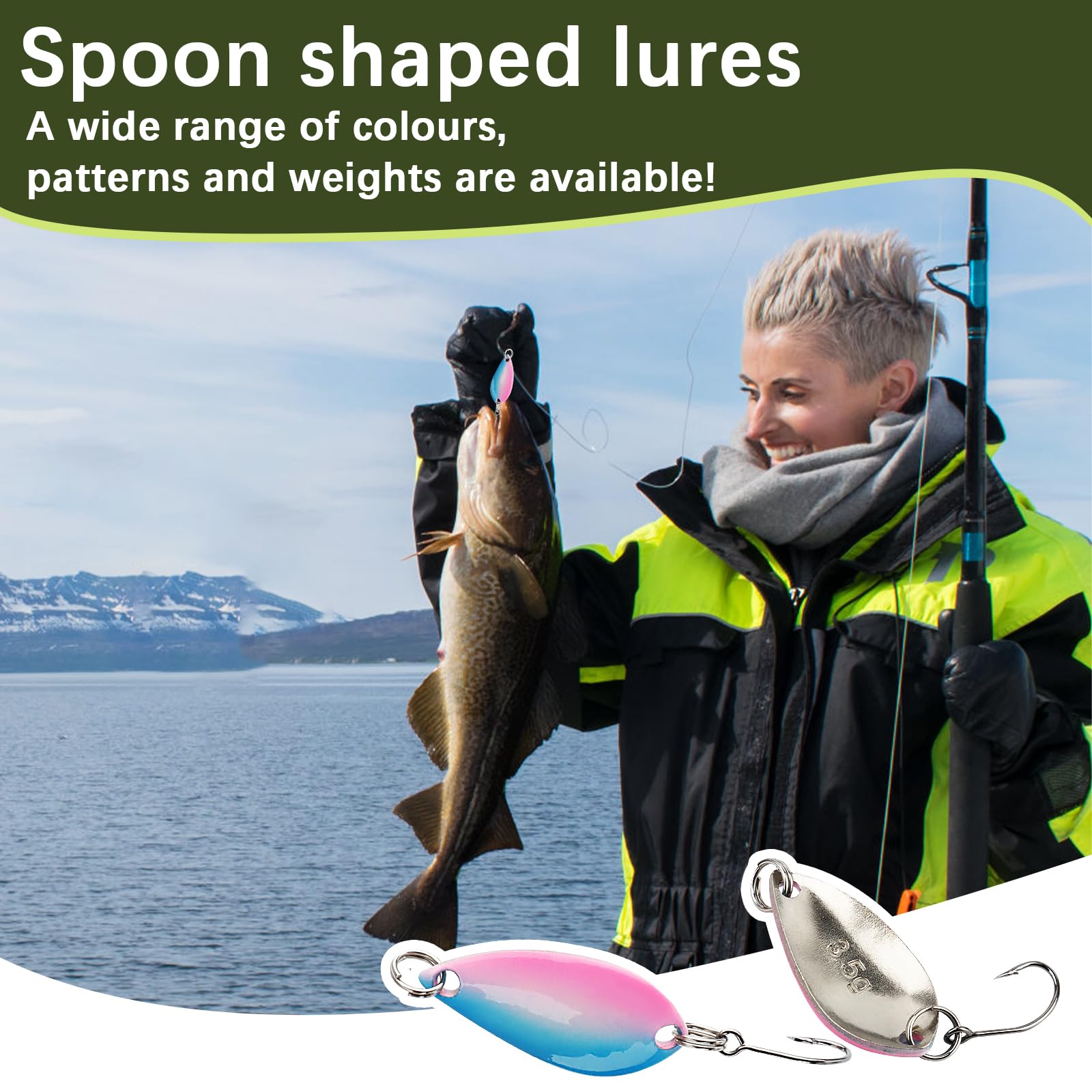Leurres, 46 PCS Leurres de Pêche Kit,Fishing Kit Leurres à Truites de Pêche,Différentes Multicolore avec Un Seul Crochet Et Boîte de Leurre - pour Truite de Mer Et Perche Leurres, 46 PCS Leurres de Pêche Kit,Fishing Kit Leurres à Truites de Pêche,Différentes Multicolore avec Un Seul Crochet Et Boîte de Leurre - pour Truite de Mer Et Perche