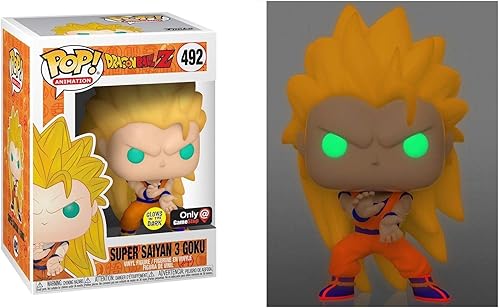 Miniatura 1 de Funko Pop! Dragonball Z Super Saiyan 3 Goku brilla en la oscuridad GITD Exclusiva Variante