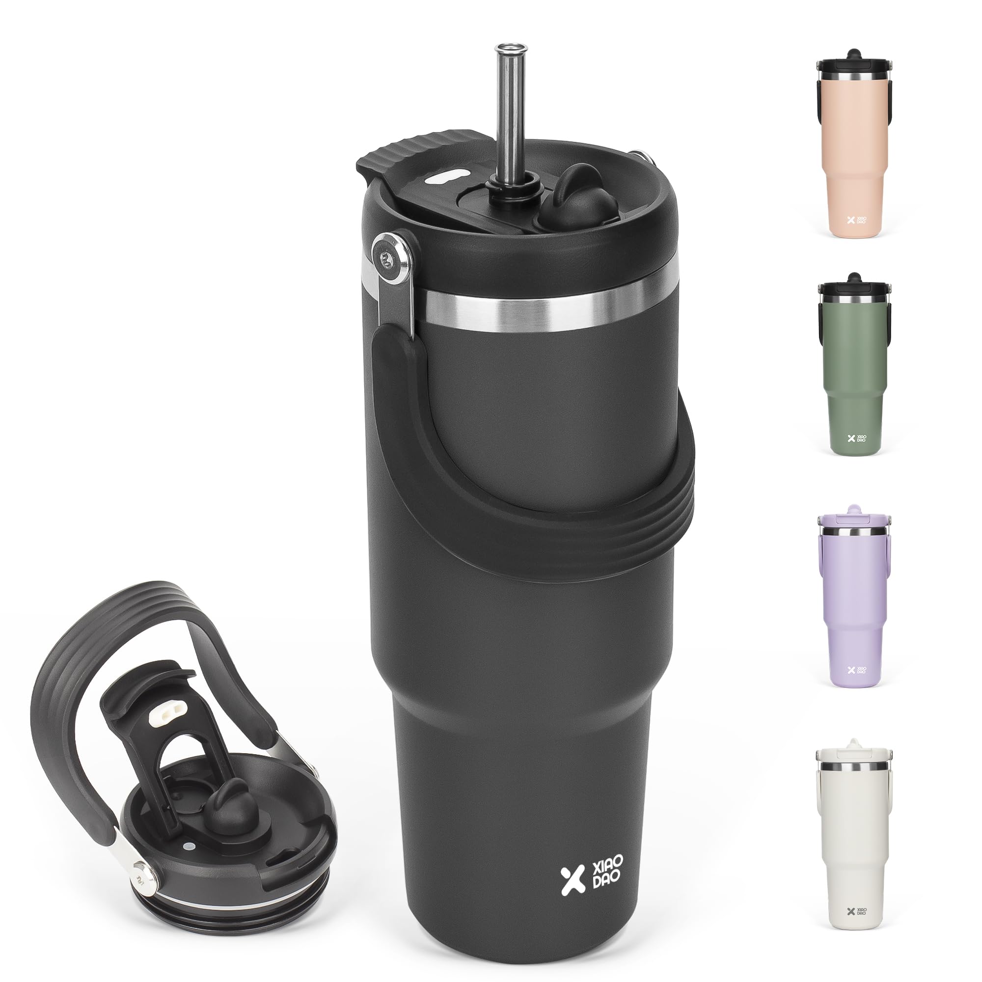 Amazon | SKIASE タンブラー ストロー付き 900ml 水筒 大容量