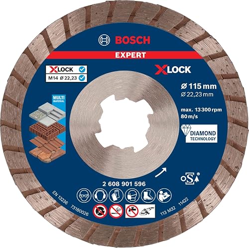 Bosch 1x Disco de corte con diamante EXPERT Multi Material Turbo, X-Lock