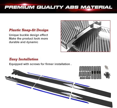 Miniatura 7 de Xotic Tech - Faldas laterales inferiores de 86.5 pulgadas7.2 ft para proteger el panel basculante, divisor de alas, difusor de alas, kit de