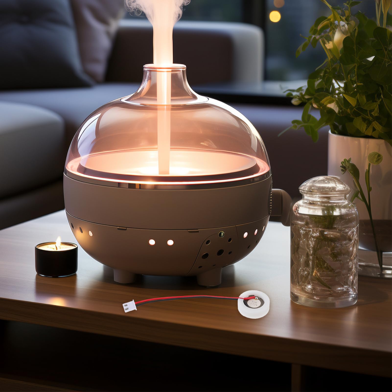 COLLBATH 4Pcs Ceramic Humidifier Replacement Discs Ultrasonic Mist Maker Plates for Compatible Aromatherapy Humidifiers Durable for Enhanced Misting Performance