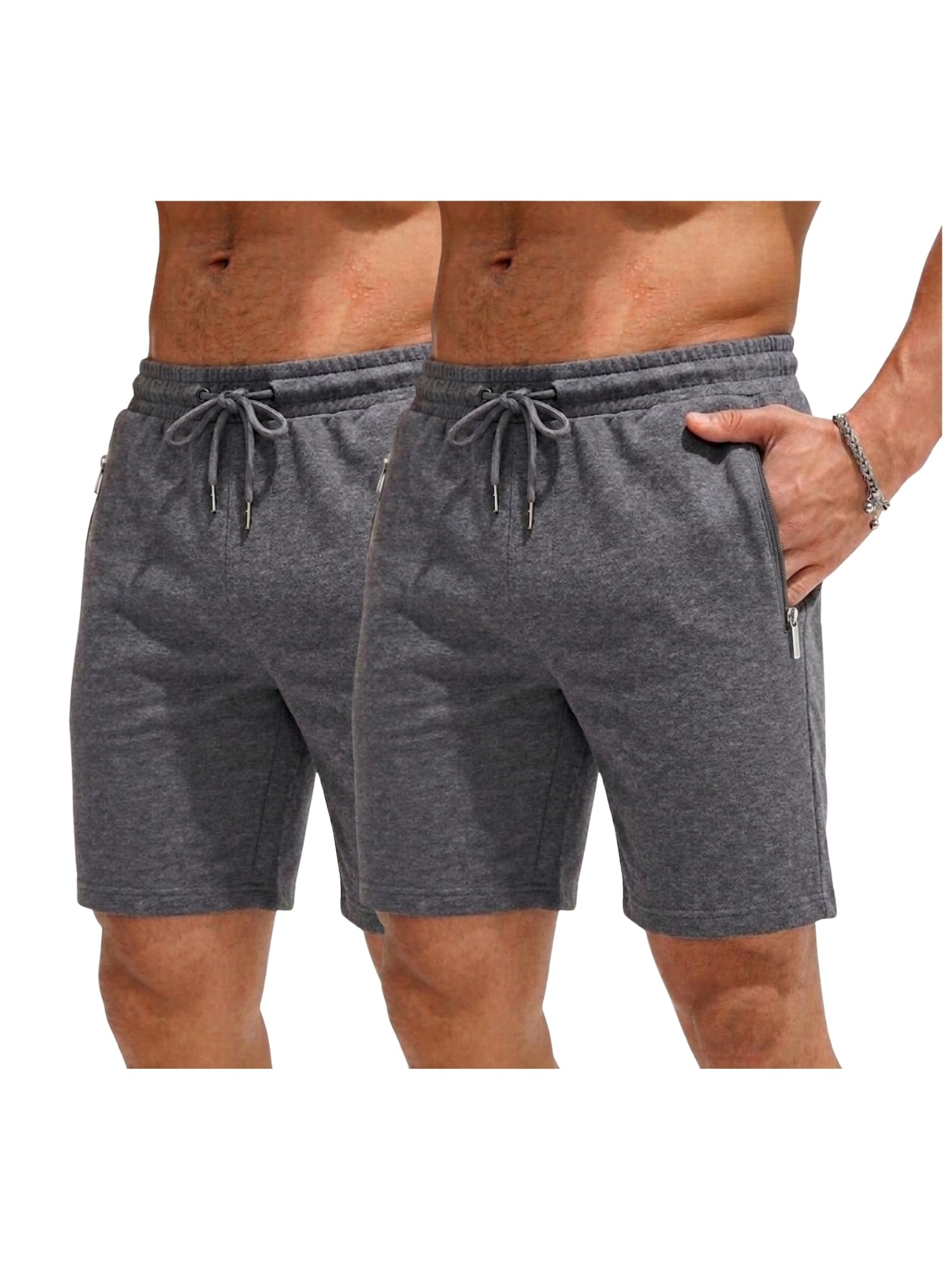 COMEOR Shorts Herren - Baumwolle Kurze Hosen, Sporthose Kurz Männer Bermuda Jogginghose, Laufshorts Sommer Trainingshose